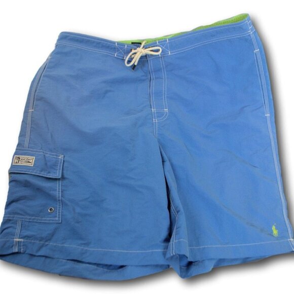Polo Ralph Lauren Swim Nylon Shorts Trunks Board Blue Mens Size: XL - Picture 2 of 5